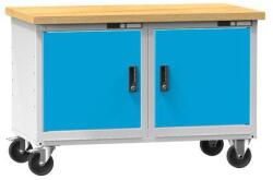 POLAK Mobil műhelyasztal PPS-4M, 1200 x 700 x 810 mm, MULTIPLEX, szürkéskék
