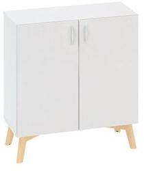 Alfa Office Alacsony szekrény Alfa Root ajtóval, 1 polc, 80 x 47 x 88, 7 cm, fehér