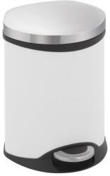 EKO Shell szemetes, 6 l, fehér/matt rozsdamentes acél
