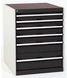 bott Műhely fiókos szekrény Bott Cubio, 80 x 65 x 75 cm, 6 fiókos, szürke-antracit