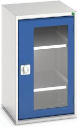 bott Műhelyszekrény átlátszó ajtókkal Bott Verso, 90 x 52, 5 x 55 cm, 2 polccal, szürke-kék