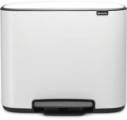 Brabantia BO pedálos szemetes, 11+23 l, fehér