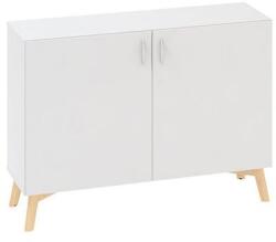 Alfa Office Alacsony szekrény Alfa Root ajtóval, 1 polc, 120 x 47 x 88, 7 cm, fehér