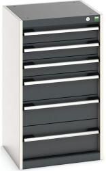 bott Műhely fiókos szekrény Bott Cubio, 90 x 52, 5 x 52, 5 cm, 6 fiókos, szürke-antracit