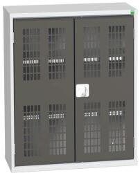 bott Műhelyszekrény polcokkal Bott Verso, drótajtó, 100 x 80 x 35 cm, 2 polc, szürke-antracit