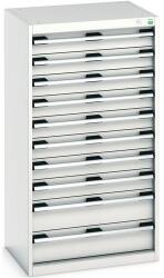 bott Műhely fiókos szekrény Bott Cubio, 120 x 65 x 52, 5 cm, 10 fiókos, szürke-szürke
