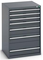 bott Műhely fiókos szekrény Bott Cubio 200, 120 x 80 x 75 cm, 7 fiókos, antracit-antracit