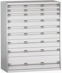 bott Műhely fiókos szekrény Bott Cubio 200, 160 x 130 x 65 cm, 9 fiókos, szürke-szürke