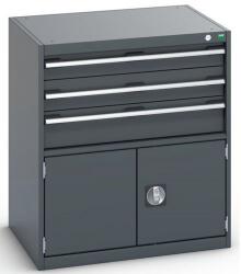 bott Műhely fiókos szekrény Bott Cubio 200, 90 x 80 x 65 cm, 3 fiók, 1 szekrény, antracit-antracit