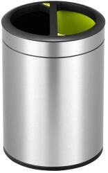 EKO Round Open Top Bin szemetes, 5+5 l, EKO, matt rozsdamentes acél