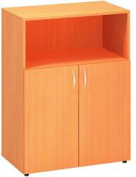 Alfa Office Alfa 500 közepes, széles szekrény, 106, 3 x 80 x 47 cm, nyitott ajtóval, bükk Bavaria mintázat