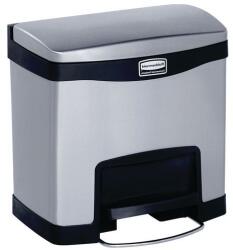 Rubbermaid Slim Jim Step On Front Step szemeteskuka, 15 l, matt rozsdamentes acél, fekete