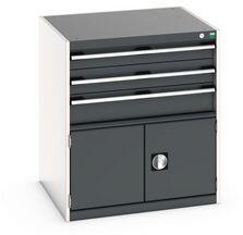 bott Műhely fiókos szekrény Bott Cubio 200, 90 x 80 x 75 cm, 3 fiók, 1 szekrény, szürke-antracit