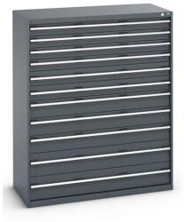 bott Műhely fiókos szekrény Bott Cubio 200, 160 x 130 x 65 cm, 11 fiókos, antracit-antracit