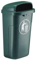 VEPA BINS Tűzálló műanyag kültéri szemetes, 50 l, zöld