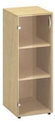 Alfa Office Alfa 500 közepes, keskeny szekrény, 106, 3 x 40 x 45, 8 cm, Üvegajtóval - balos kivitel, vadkörte mintázat