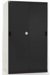 bott Műhelyszekrény tolóajtókkal, 160 x 105 x 52, 5 cm, 3 polccal, szürke-antracit