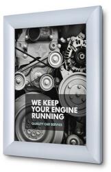 Showdown Displays P25 plakátkeret, hegyes sarkok, ezüst, A5