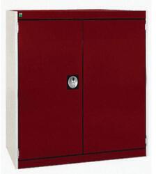 bott Műhelyszekrény Bott Cubio, 90 x 80 x 65 cm, perforált ajtó, szürke-piros