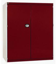 bott Műhelyszekrény Bott Cubio 160, 160 x 130 x 52, 5 cm, perforált ajtó, szürke-piros