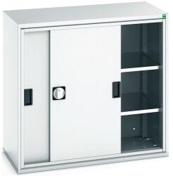 bott Műhelyszekrény tolóajtókkal, 100 x 105 x 55 cm, 2 polccal, szürke-szürke