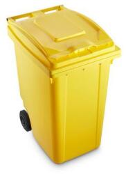 Mobil Plastic Műanyag hulladékgyűjtő Benny szelektív hulladékgyűjtésre, űrtartalma 360 l, sárga