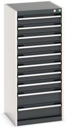 bott Műhely fiókos szekrény Bott Cubio, 120 x 52, 5 x 52, 5 cm, 10 fiókos, szürke-antracit