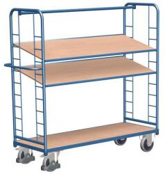 Cordes Magas polcos kocsi fogantyúval és ferde polcokkal, 3 polc, 157, 5 x 180, 5 x 65 cm, kék