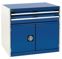bott Műhely fiókos szekrény Bott Cubio, 70 x 80 x 75 cm, 2 fiók, 1 szekrény, szürke-kék