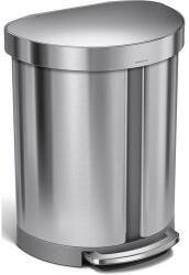 VEPA BINS Félkör alakú szenzoros szemetes, 45 l, Simpele Human, ezüst