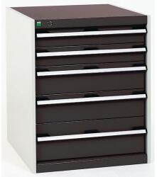 bott Műhely fiókos szekrény Bott Cubio, 80 x 65 x 65 cm, 5 fiókos, szürke-antracit