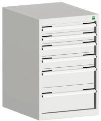 bott Műhely fiókos szekrény Bott Cubio, 80 x 52, 5 x 65 cm, 6 fiókos, szürke-szürke