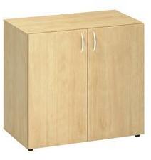 Alfa Office Alfa 500 alacsony, széles szekrény, 73, 5 x 80 x 47 cm, ajtóval, vadkörte mintázat