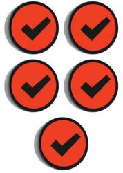 Smit Visual Kerek mágnes kampóval Smit Visual, piros