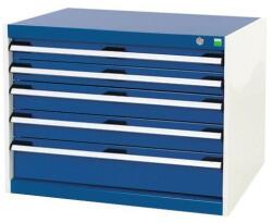 bott Műhely fiókos szekrény Bott Cubio, 60 x 80 x 65 cm, 5 fiókos, szürke-kék
