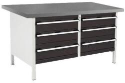 bott Műhelyasztal Bott Cubio Tároló, 84 x 150 x 75 cm, 6 fiók, linóleum, szürke-antracit