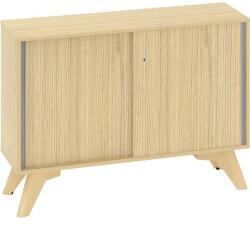 Alfa Office Alacsony szekrény Alfa Root tolóajtóval, 1 polc, 120 x 45 x 88, 7 cm, tölgy