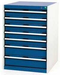 bott Műhely fiókos szekrény Bott Cubio, 90 x 65 x 75 cm, 7 fiókos, szürke-kék