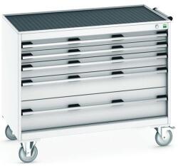 bott Cubio mobil fiókos szekrény, 88, 5 x 105 x 65 cm, 5 fiókos, matt, szürke-szürke