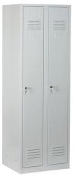Duro Vario hegesztett öltözőszekrény, 2 részes, hengerzárral, szürke/szürke