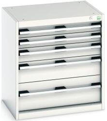 bott Műhely fiókos szekrény Bott Cubio, 70 x 65 x 52, 5 cm, 5 fiókos, szürke-szürke