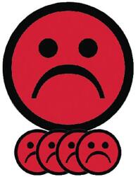 Smit Visual Magnets Smit Visual, 5 db, piros, mosolygós arc