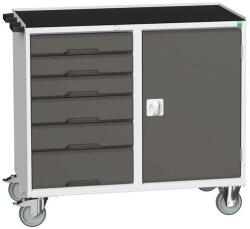 bott Karbantartó fiókos kocsi Bott Verso, 96, 5 x 105 x 55 cm, 6 fiókos, szekrény, matrac, szürke-antracit