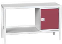 bott Műhelyasztal Bott Verso Weld, 91 x 150 x 60 cm, 1 szekrény, acél, szürke-piros - manutan - 467 652 Ft