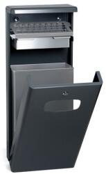 VEPA BINS Kültéri szemeteskosár esővédő tetővel, 32 l, antracit