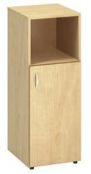 Alfa Office Alfa 500 közepes, keskeny szekrény, 106, 3 x 40 x 47 cm, nyitott polccal és ajtóval - jobbos kivitel, vadkörte mintázat