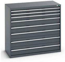 bott Műhely fiókos szekrény Bott Cubio 200, 120 x 130 x 65 cm, 8 fiókos, antracit-antracit