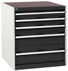 bott Műhely fiókos szekrény Bott Cubio, 70 x 65 x 65 cm, 5 fiókos, szürke-antracit