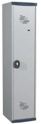 Acial hegesztett öltözőszekrény válaszfallal, 1 rekeszes, 400 mm, forgóretesszel, szürke/szürke