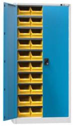 Polak Szekrény dobozokkal UK1-B11, 950 x 400 x 1950 mm, szürkéskék